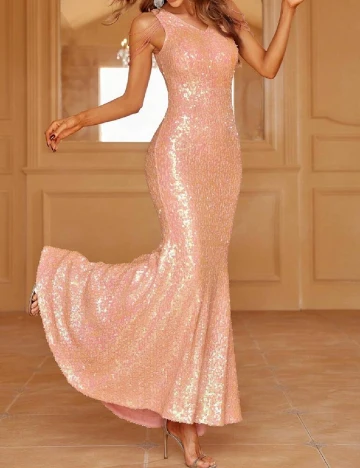 Rochie lunga Faeriesty, roz