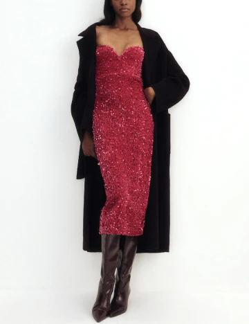 Rochie medie Reserved, roz