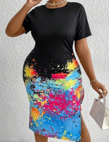 Rochie medie SHEIN CURVE, mix culori