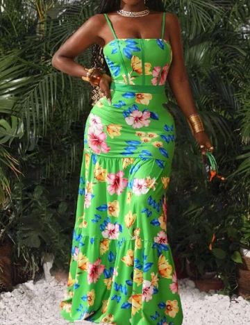 Rochie lunga SHEIN, verde