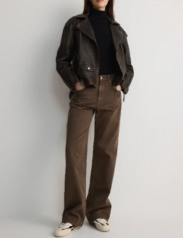 Jacheta Oversize Reserved, maro inchis