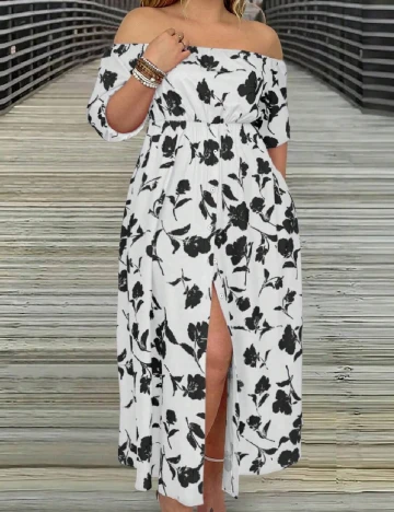 Rochie lunga SHEIN CURVE, alb