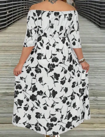 Rochie lunga SHEIN CURVE, alb