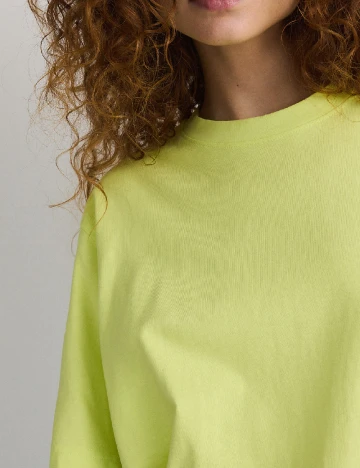 Tricou Oversize Reserved, verde neon