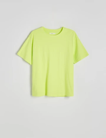 Tricou Oversize Reserved, verde neon