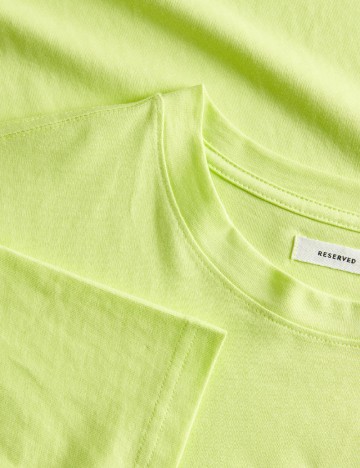 Tricou Oversize Reserved, verde neon