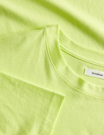 Tricou Oversize Reserved, verde neon