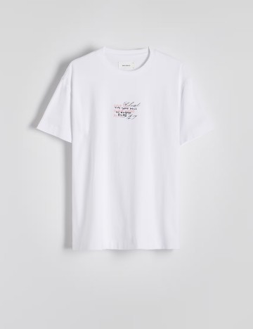 
						Tricou Reserved, alb