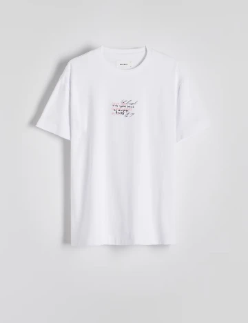 Tricou Reserved, alb