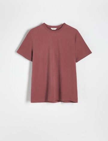 Tricou Reserved, roz pudra inchis