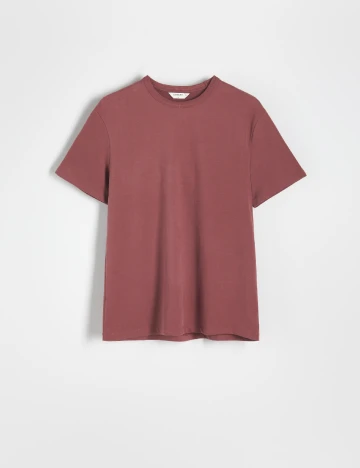 Tricou Reserved, roz pudra inchis