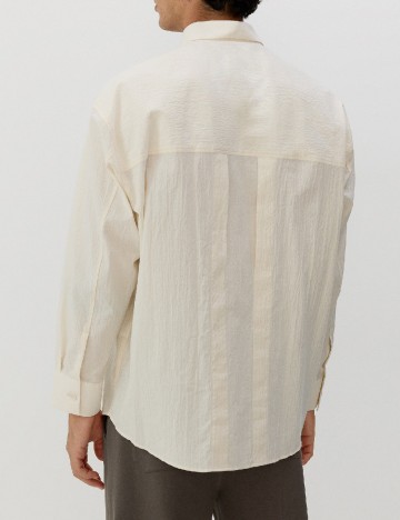 Camasa Oversize Reserved, ecru