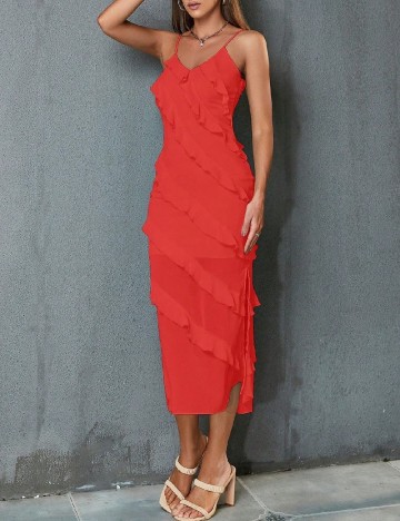 Rochie medie D&M, rosu
