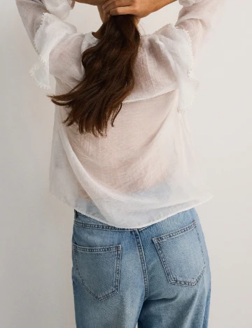 Bluza Reserved, alb Alb