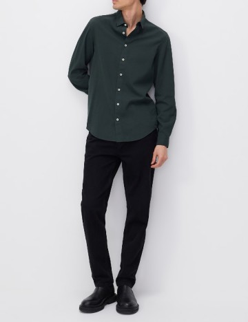 
						Camasa Reserved, verde inchis