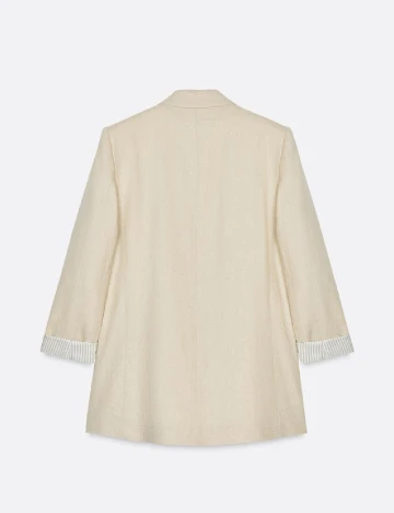 Sacou Oversize Zara, bej Crem