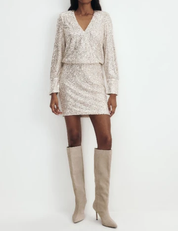 Rochie scurta Reserved, crem