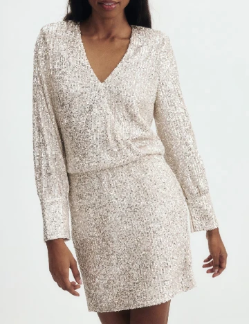 Rochie scurta Reserved, crem