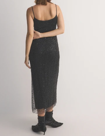 Rochie lunga Reserved, gri inchis