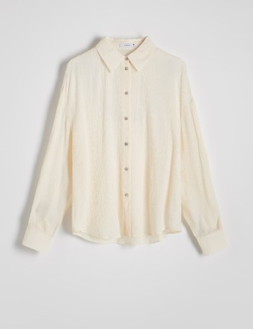 Camasa Oversize Reserved, crem