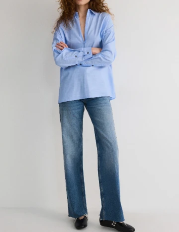 Camasa Oversize Reserved, albastru