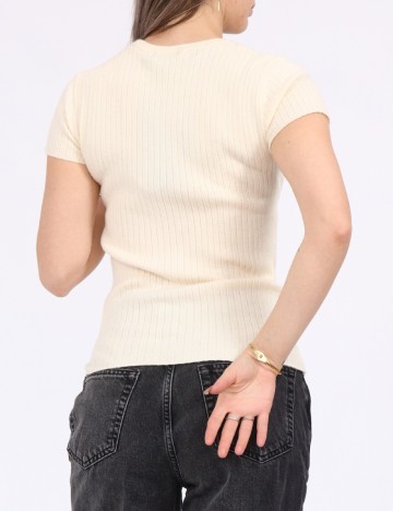 Tricou Vero Moda, crem