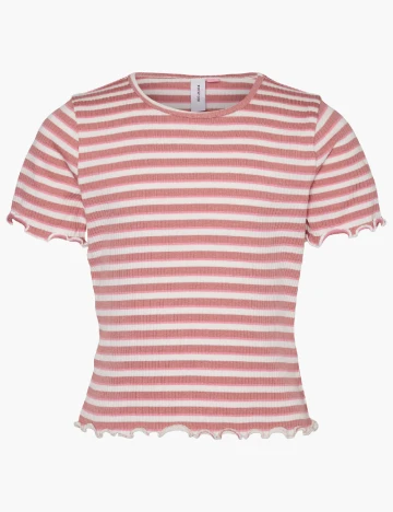 Tricou Vero Moda Kids, roz Roz