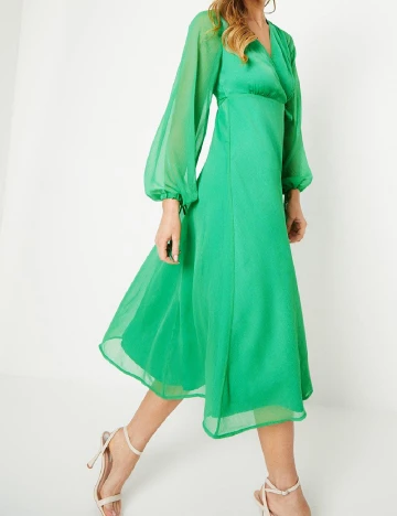 Rochie medie Coast, verde Crem
