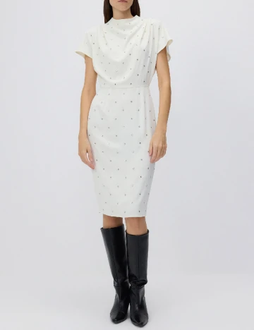 Rochie medie Reserved, ecru