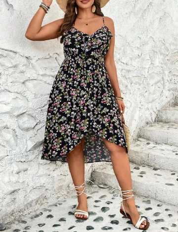 Rochie scurta SHEIN CURVE, floral print