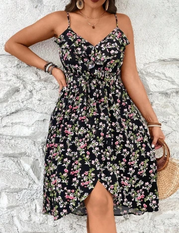 Rochie scurta SHEIN CURVE, floral print