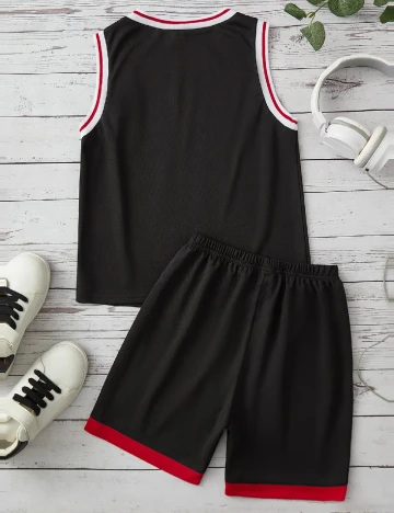 Compleu Shein Kids, negru Negru