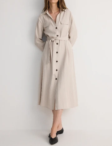 Rochie medie Reserved, crem