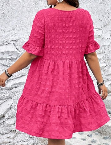 Rochie scurta SHEIN CURVE, roz