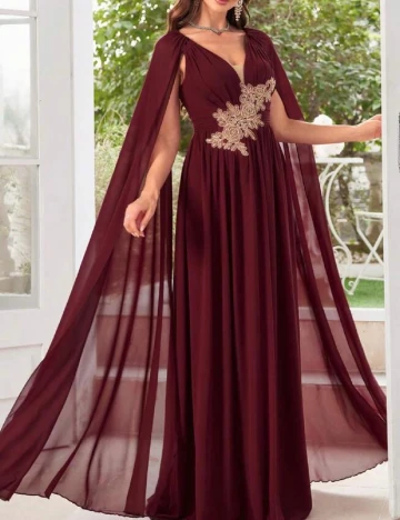 Rochie lunga UNITHORSE, visiniu Rosu