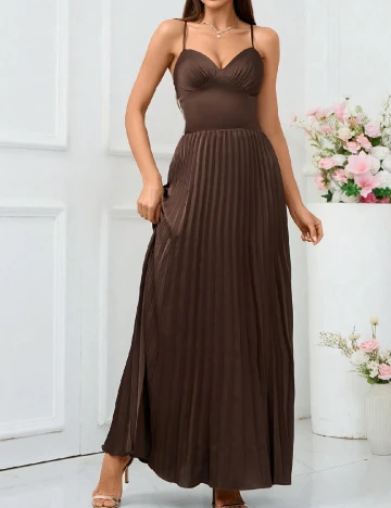 Rochie lunga SHEIN, maro Maro