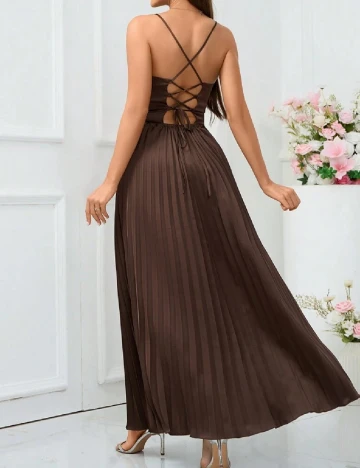 Rochie lunga SHEIN, maro Maro
