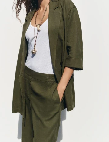 Pantaloni Zara, kaki