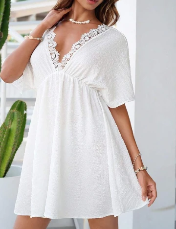Rochie scurta SHEIN, alb Alb