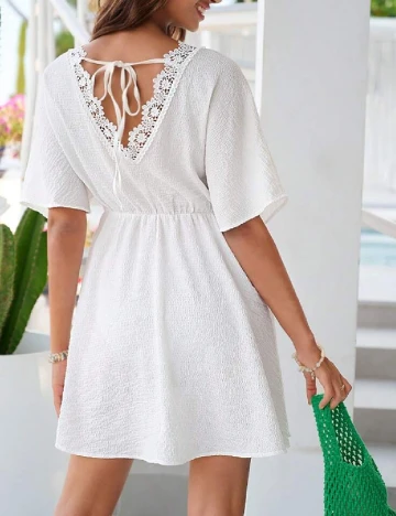 Rochie scurta SHEIN, alb Alb