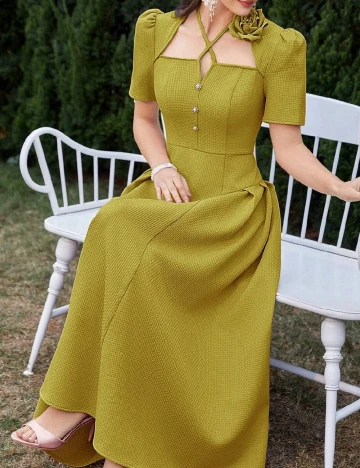 Rochie lunga SHEIN, verde