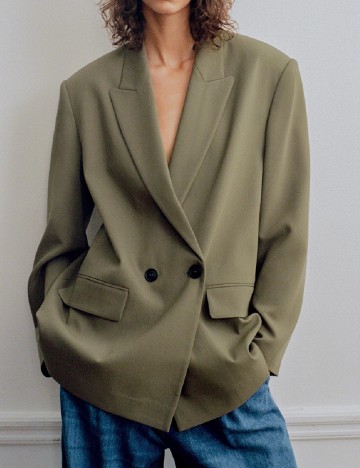 
						Sacou Oversize Zara, kaki