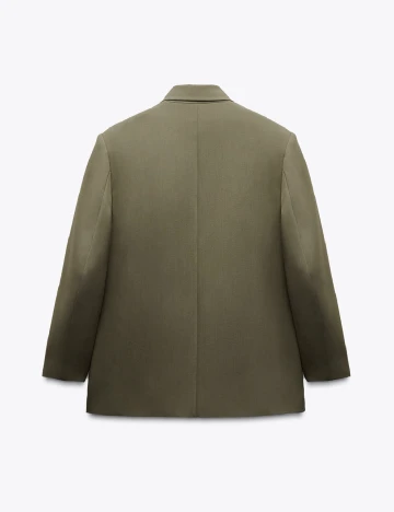 Sacou Oversize Zara, kaki Verde