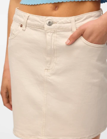 Fusta Vero Moda, crem Crem