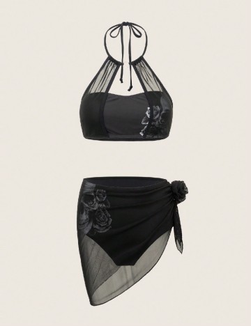 
						Costum de baie SHEIN, negru