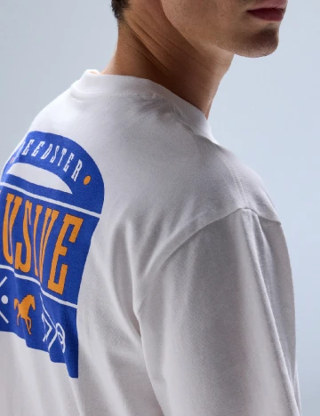 Tricou Reserved, alb Alb