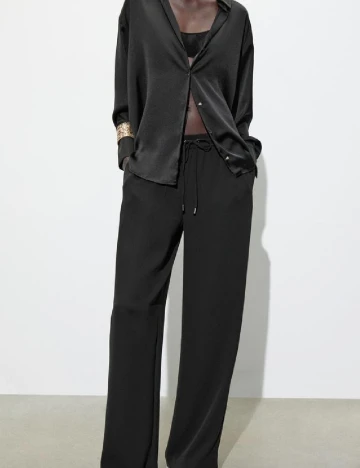 Pantaloni de pijama Zara, negru Negru