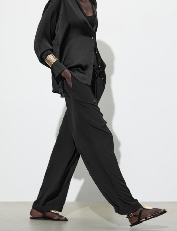 Pantaloni de pijama Zara, negru