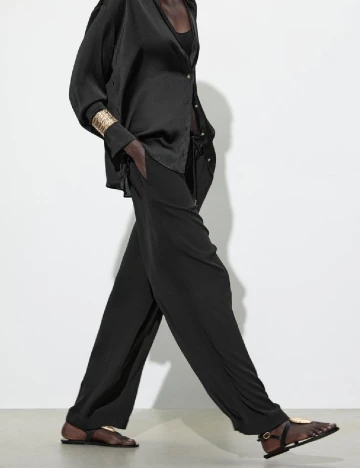 Pantaloni de pijama Zara, negru Negru