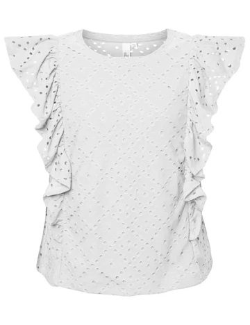 Bluza Pieces Kids, ecru Alb